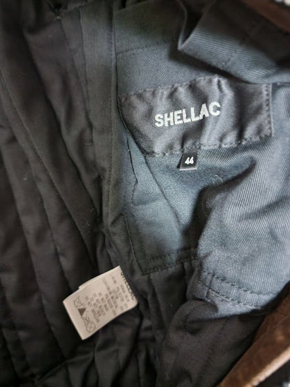 SHELLAC Brown Horsehide Leather Single Rider Jacket, Size 44 #QYI8FB
