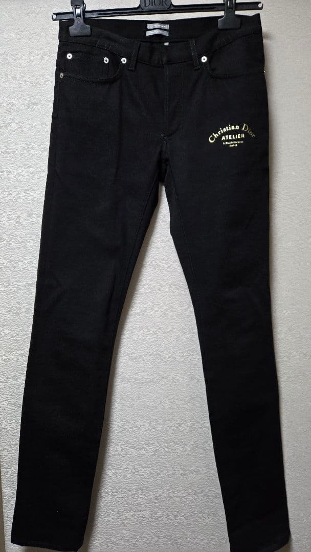 Dior Homme GINZA Atelier Gold Embroidery Denim Size 28 18AW #QYHKR0