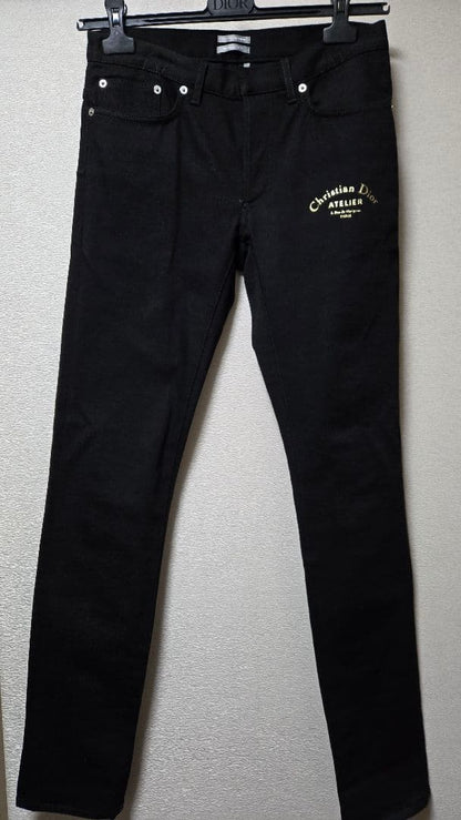 Dior Homme GINZA Atelier Gold Embroidery Denim Size 28 18AW #QYHKR0