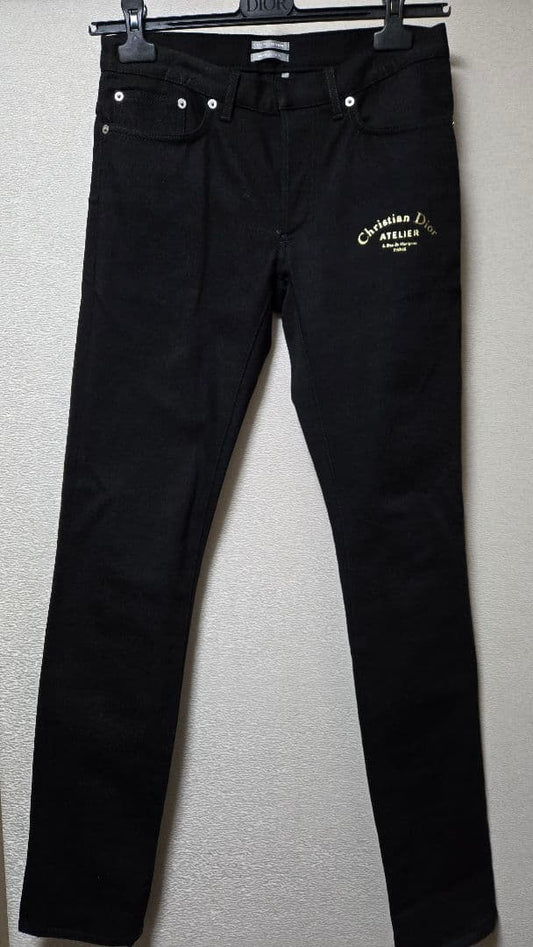 Dior Homme GINZA Atelier Gold Embroidery Denim Size 28 18AW #QYHKR0