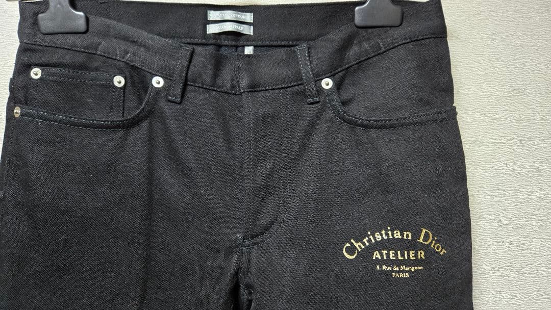 Dior Homme GINZA Atelier Gold Embroidery Denim Size 28 18AW #QYHKR0