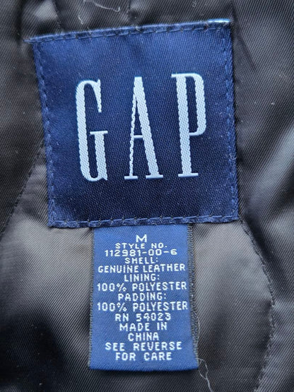 072 GAP Genuine Leather Car Coat, Size M #QY134T
