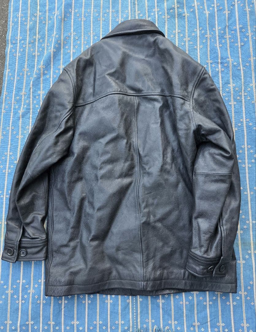 072 GAP Genuine Leather Car Coat, Size M #QY134T