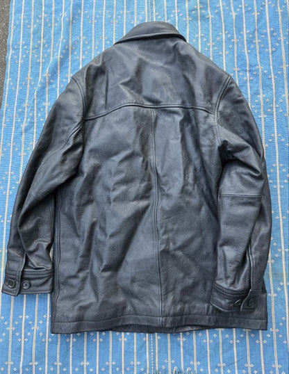 072 GAP Genuine Leather Car Coat, Size M #QY134T