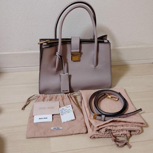 MIUMIU Madras 2-way handbag #QYBDRM