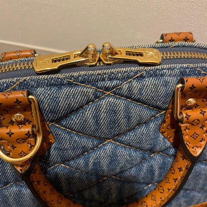 LOUIS VUITTON Alma BB Navy Vernis Rare Strap Mint #QY1PSO