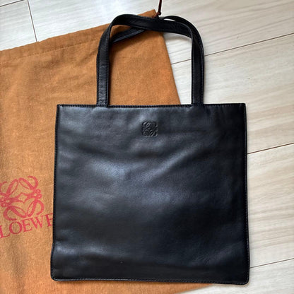 LOEWE Black Leather Tote Bag #QYAYNQ
