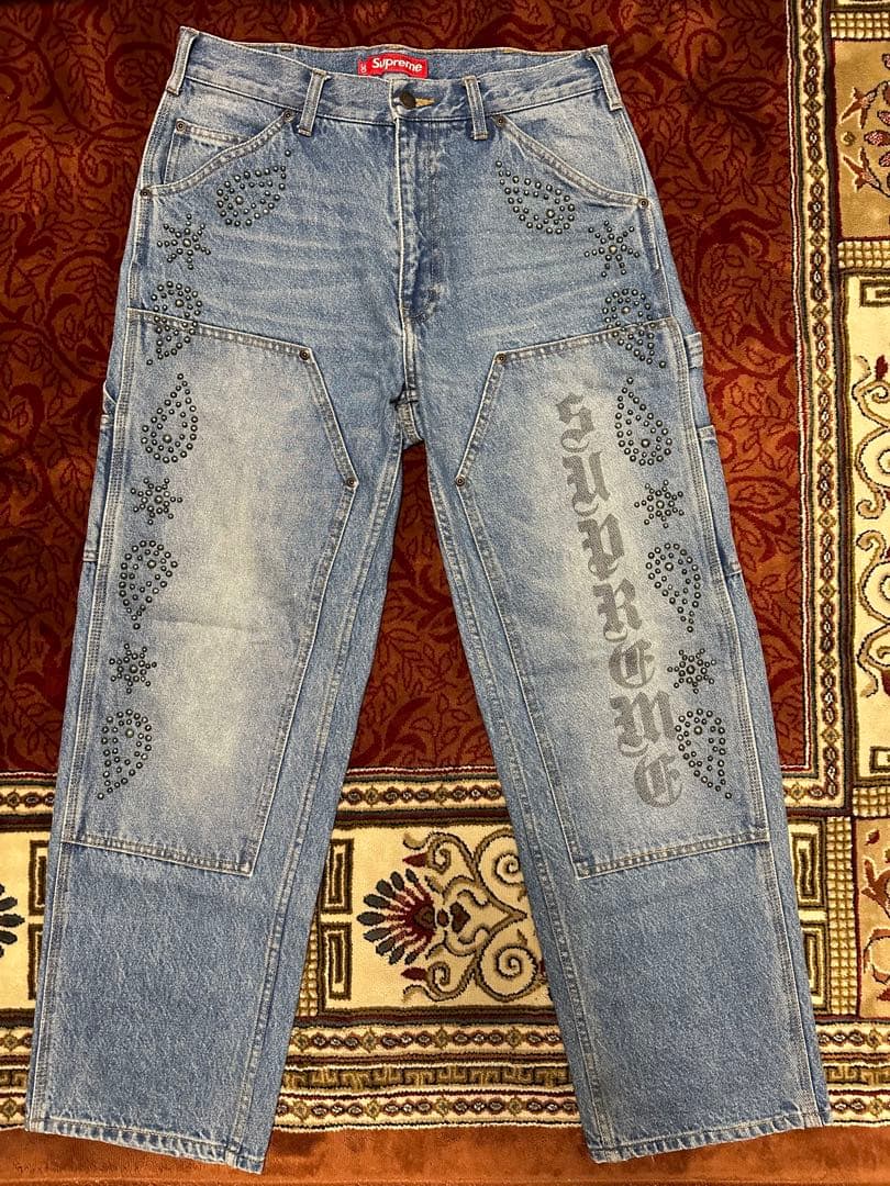 Paisley Studded Double Knee Painter Pant #QY3OMR