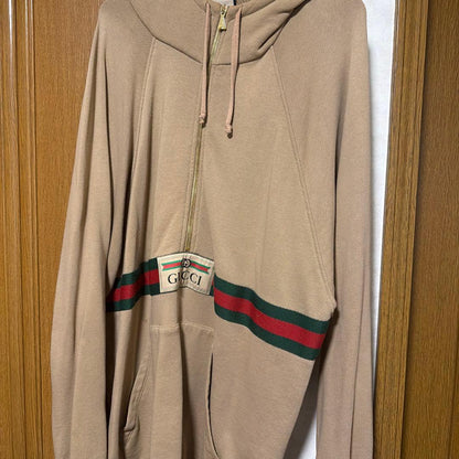 GUCCI Beige Zip-Up Hoodie #QYDAFS