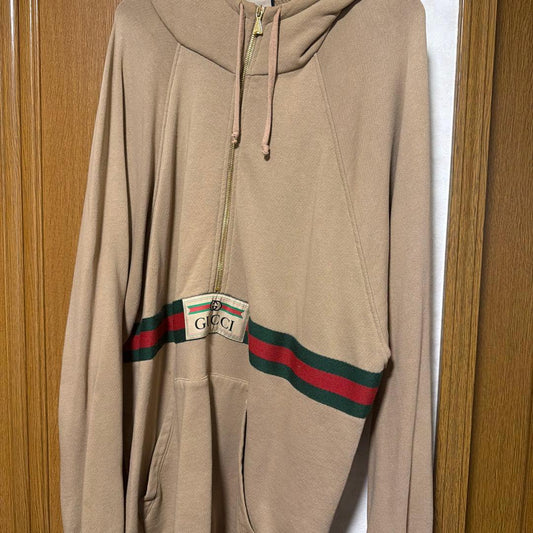 GUCCI Beige Zip-Up Hoodie #QYDAFS