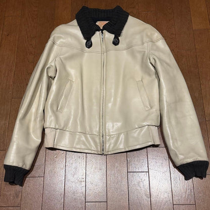 Special VINTAGE 50s Donkey-style vinyl leather jacket #QY4IIN