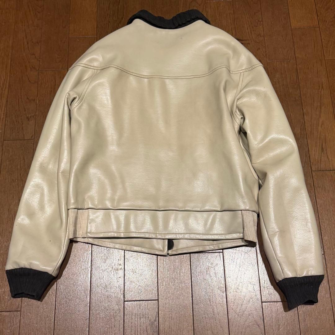 Special VINTAGE 50s Donkey-style vinyl leather jacket #QY4IIN