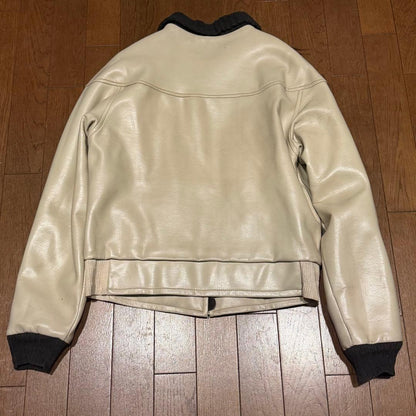 Special VINTAGE 50s Donkey-style vinyl leather jacket #QY4IIN