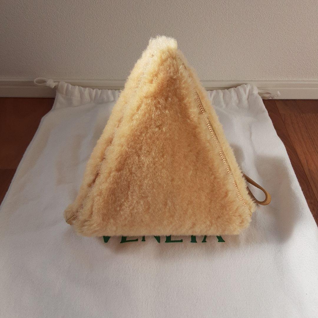 BOTTEGA VENETA Pyramid Shearling Mouton Bag Yellow Calfskin Sheepskin #QY00Y8