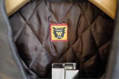 HUMAN MADE Black Leather Double Rider Jacket #QYGQ73