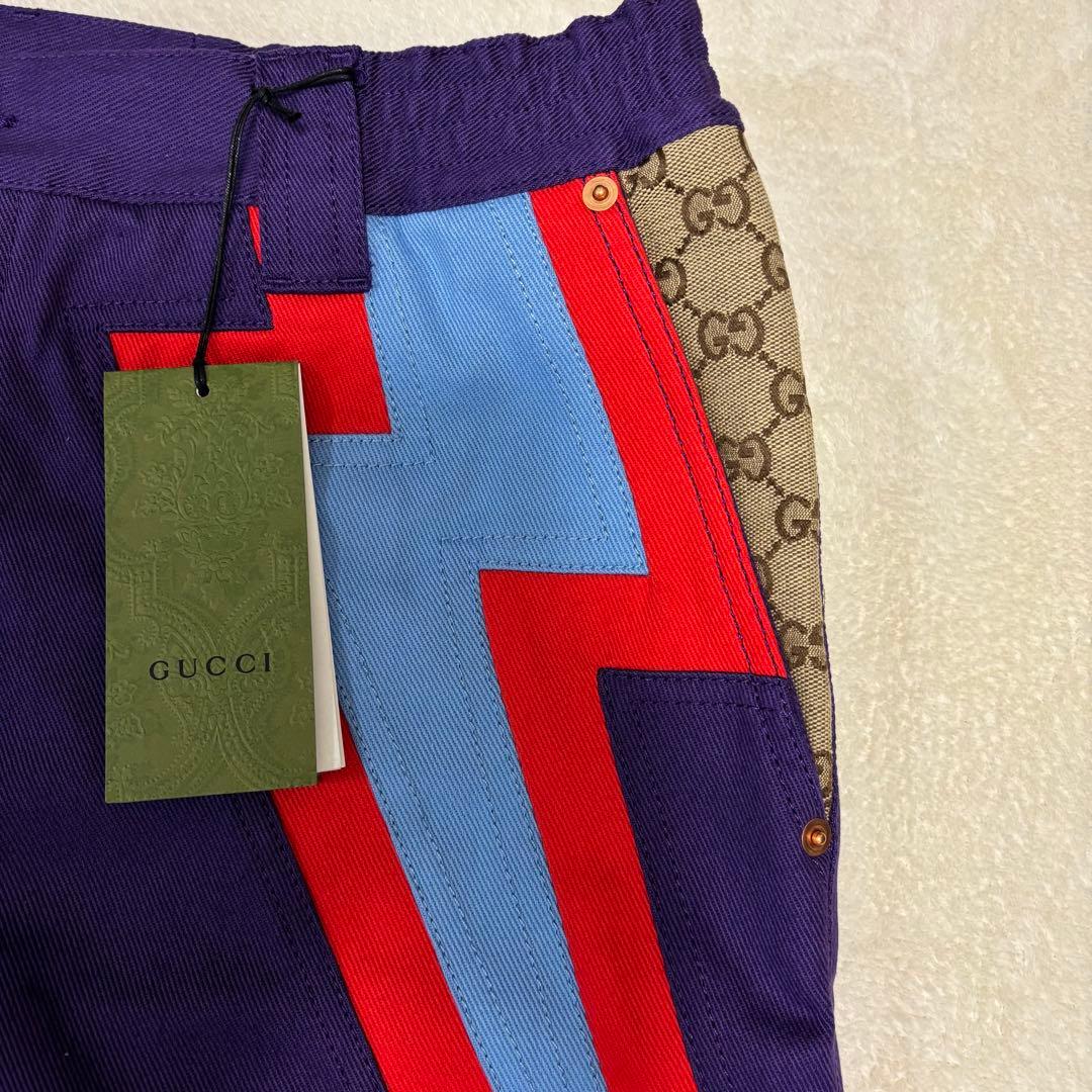 GUCCI Lightning bolt wide-leg pants size 50 with tag #QYINN2