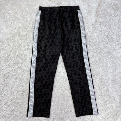 FENDI Zucca pattern track pants, size XL #QYAXTU