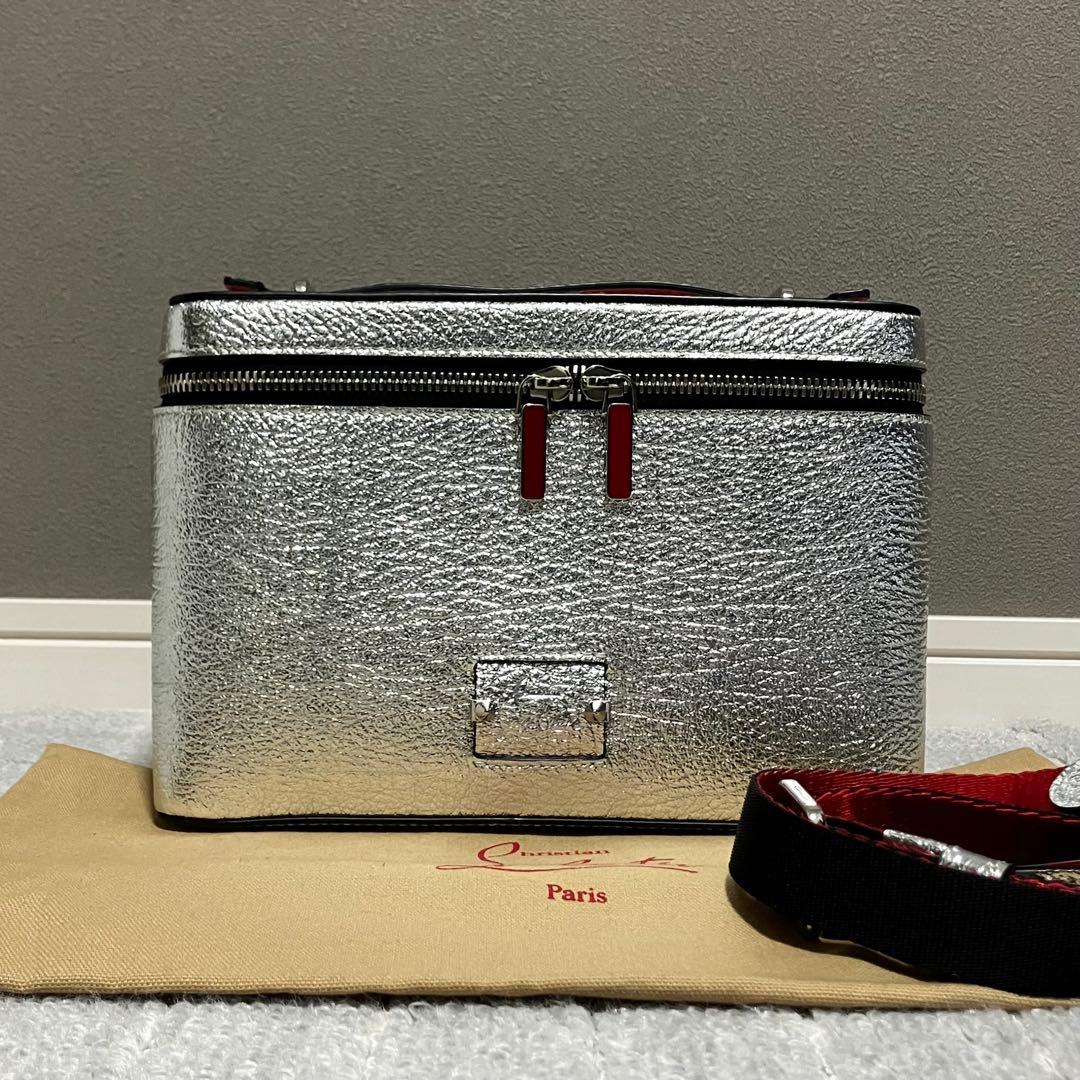 20SS Christian Louboutin Kipi Pouch Shoulder Bag, Silver Spike Silver #QYBD04