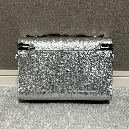 20SS Christian Louboutin Kipi Pouch Shoulder Bag, Silver Spike Silver #QYBD04