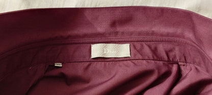 Dior Homme Tiny Collar Shirt, Bordeaux, Eddie Evans, 2004 Autumn/Winter #QYHSL1