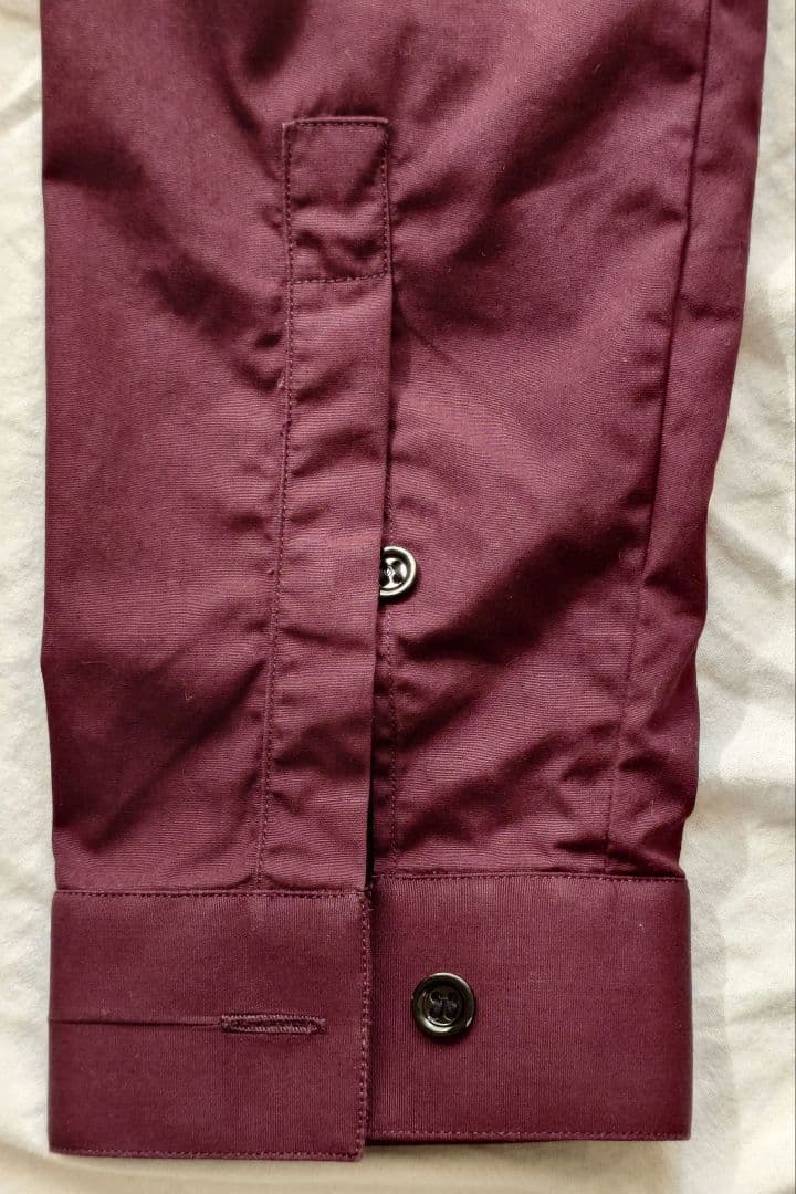 Dior Homme Tiny Collar Shirt, Bordeaux, Eddie Evans, 2004 Autumn/Winter #QYHSL1