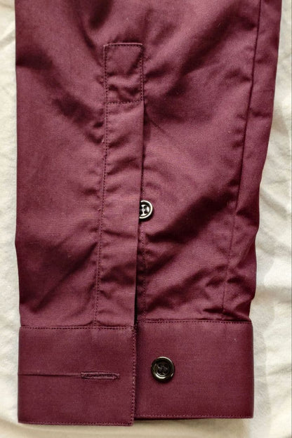 Dior Homme Tiny Collar Shirt, Bordeaux, Eddie Evans, 2004 Autumn/Winter #QYHSL1
