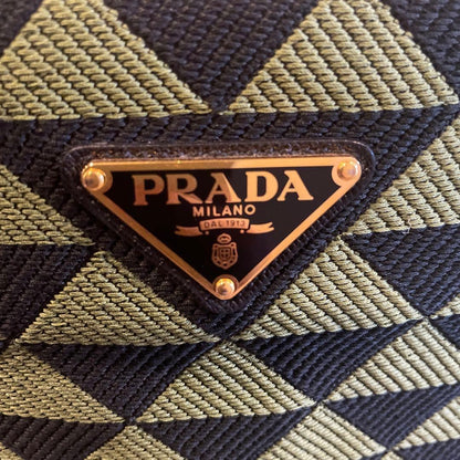PRADA 2VG099 Symbol Embroidery Fabric Green #QYI8OA