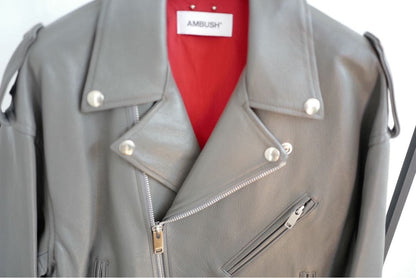 AMBUSH Leather Rider's Jacket #QY6NFG