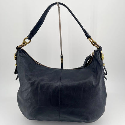 Coach Hobo Madison 2-way shoulder bag in black leather #QYAINO