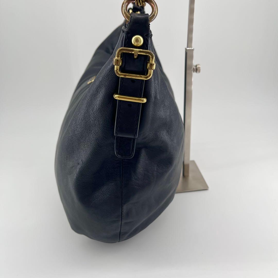 Coach Hobo Madison 2-way shoulder bag in black leather #QYAINO