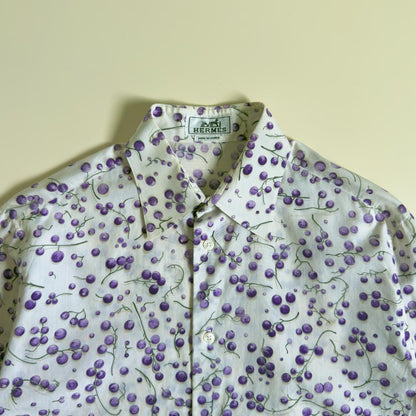 HERMES 2010s Blueberry Pattern Shirt #PGD2SA