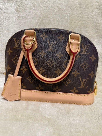 LOUIS VUITTON Alma Mini Brown Monogram Canvas Handbag #QYA4DA