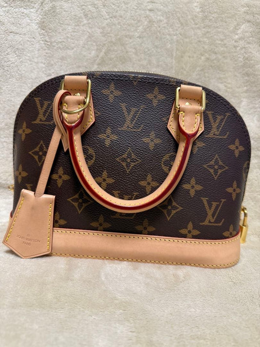 LOUIS VUITTON Alma Mini Brown Monogram Canvas Handbag #QYA4DA
