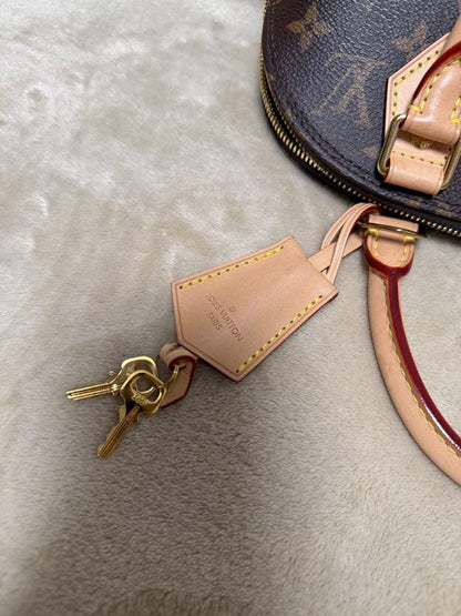 LOUIS VUITTON Alma Mini Brown Monogram Canvas Handbag #QYA4DA