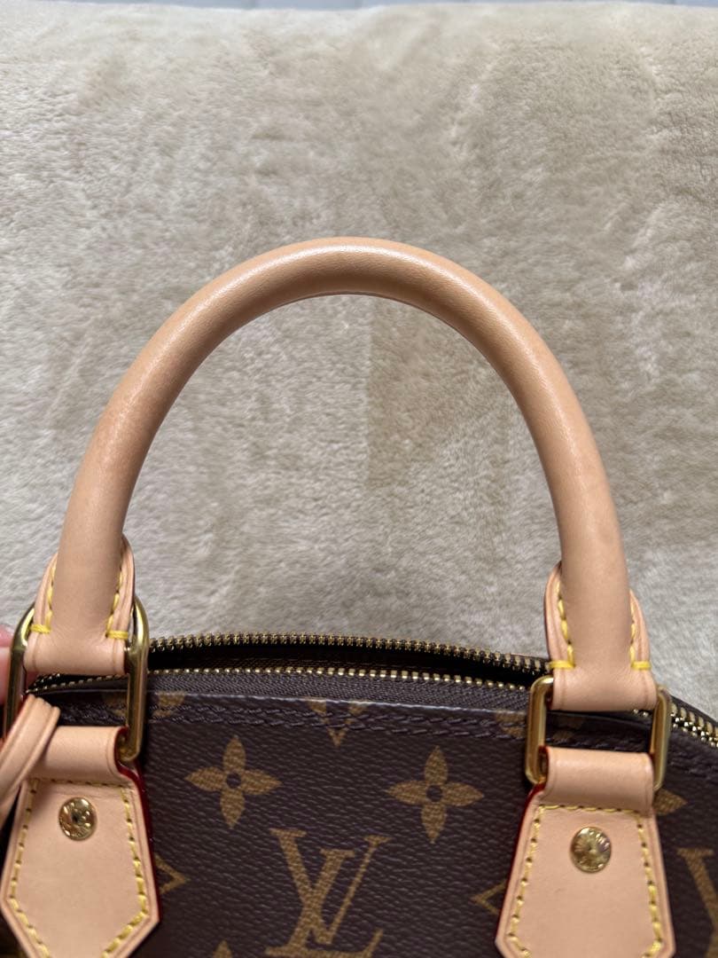 LOUIS VUITTON Alma Mini Brown Monogram Canvas Handbag #QYA4DA