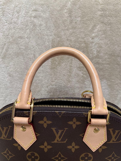 LOUIS VUITTON Alma Mini Brown Monogram Canvas Handbag #QYA4DA