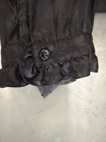 SAINT LAURENT black dress shirt #QYI0EO