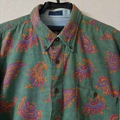 Special 80s Ralph Lauren Vintage Paisley Shirt, Size L #QY9V6L