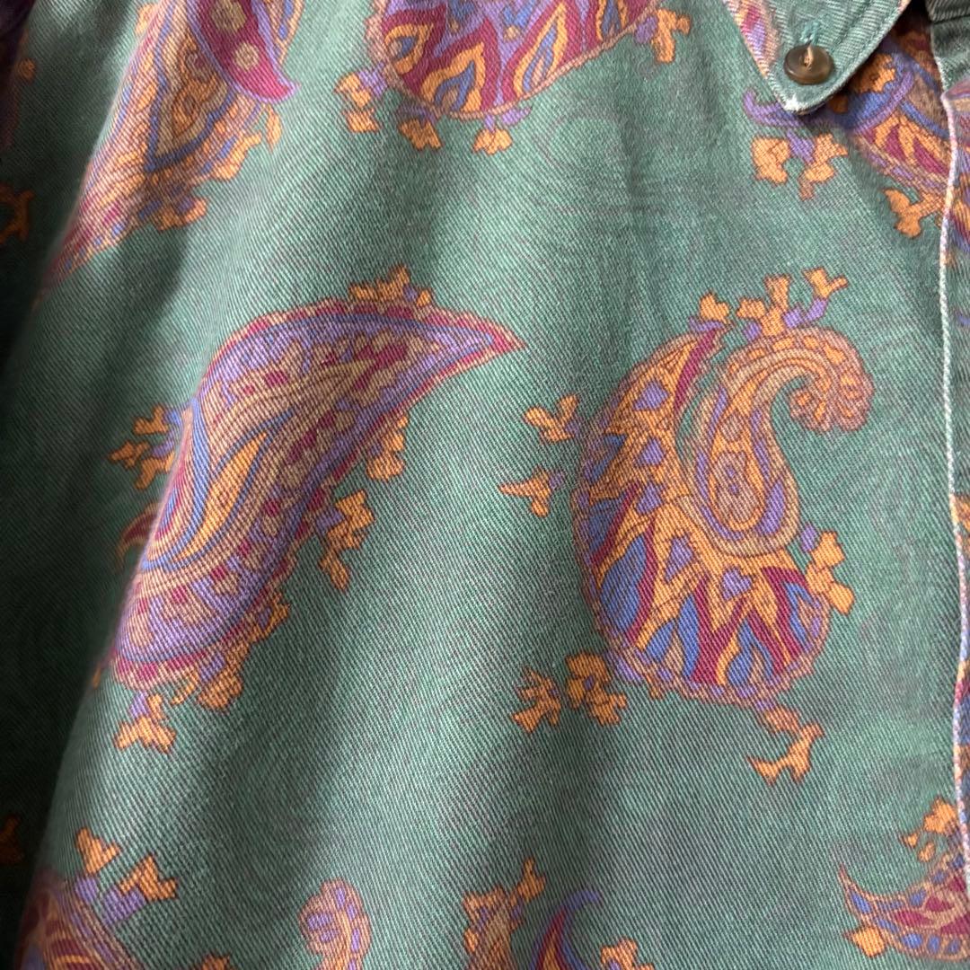 Special 80s Ralph Lauren Vintage Paisley Shirt, Size L #QY9V6L