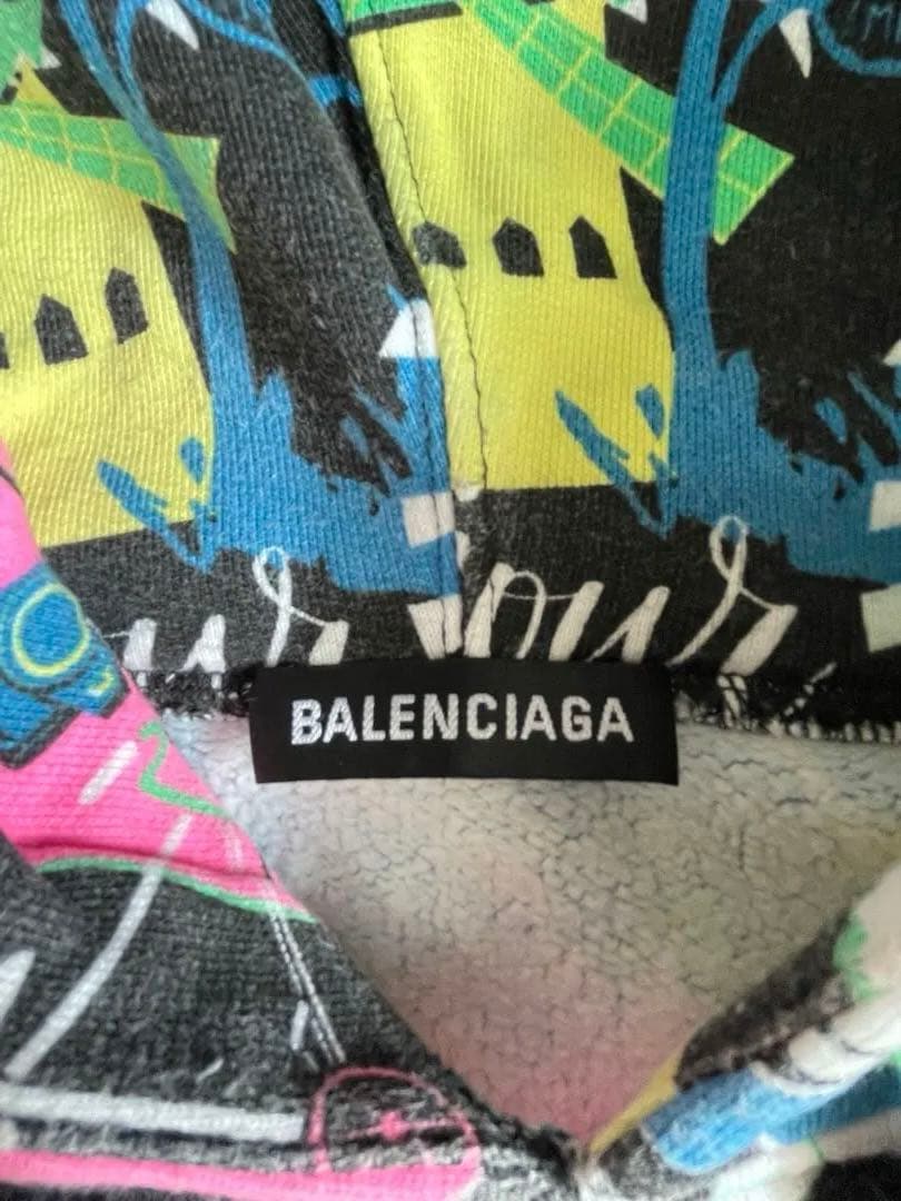 BALENCIAGA Multicolor Colorful Hoodie XS #QY9FY0