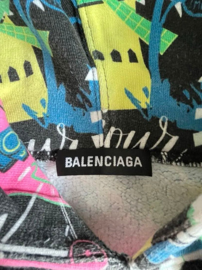 BALENCIAGA Multicolor Colorful Hoodie XS #QY9FY0