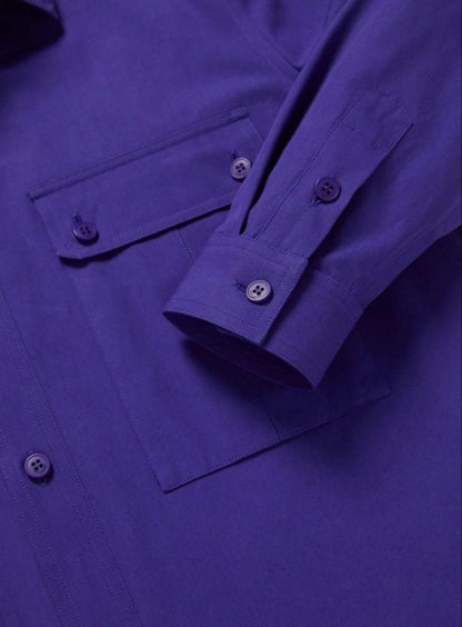 21aw 38 SAINT LAURENT purple shirt #QYHD1V