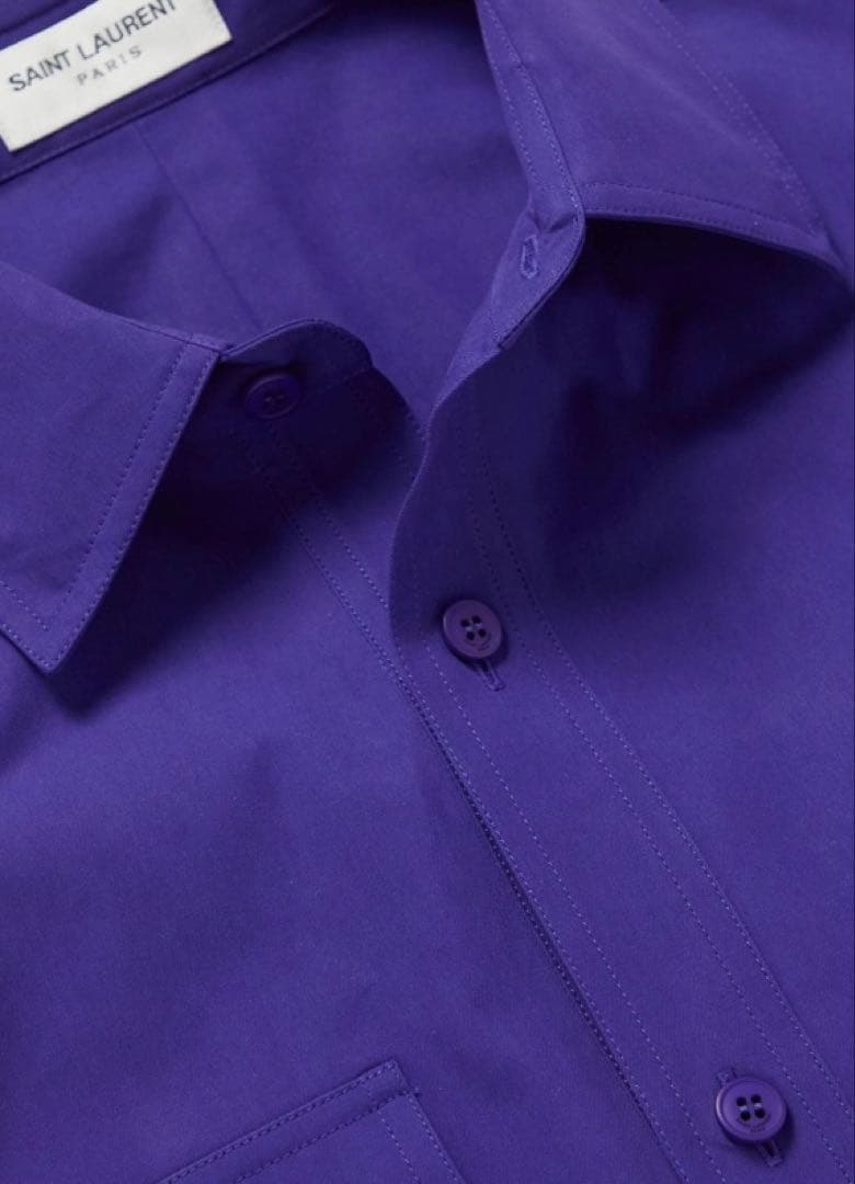 21aw 38 SAINT LAURENT purple shirt #QYHD1V