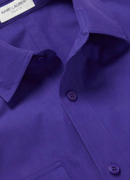 21aw 38 SAINT LAURENT purple shirt #QYHD1V