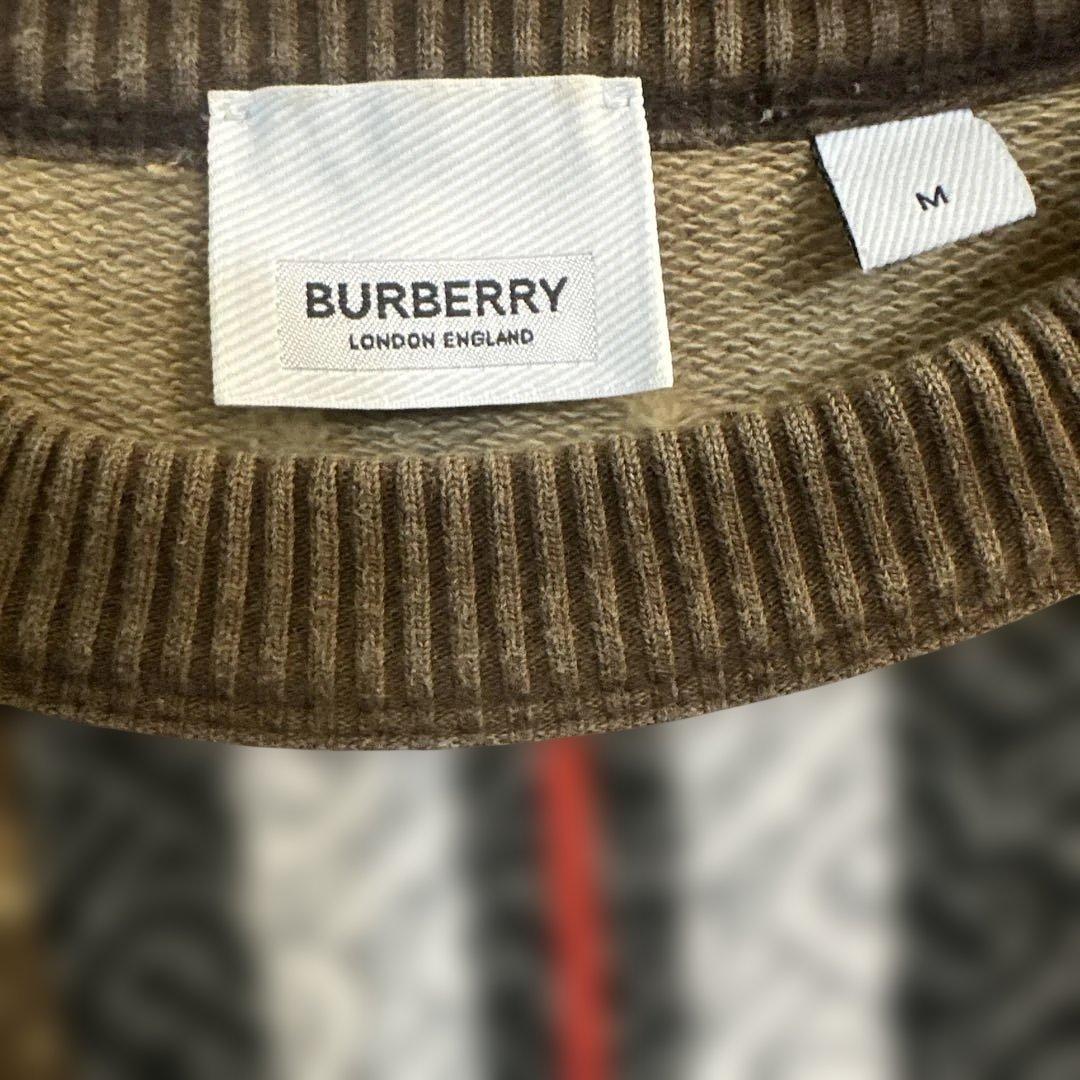 BURBERRY Geometric Crew Neck Sweater, Size M #QY91C2
