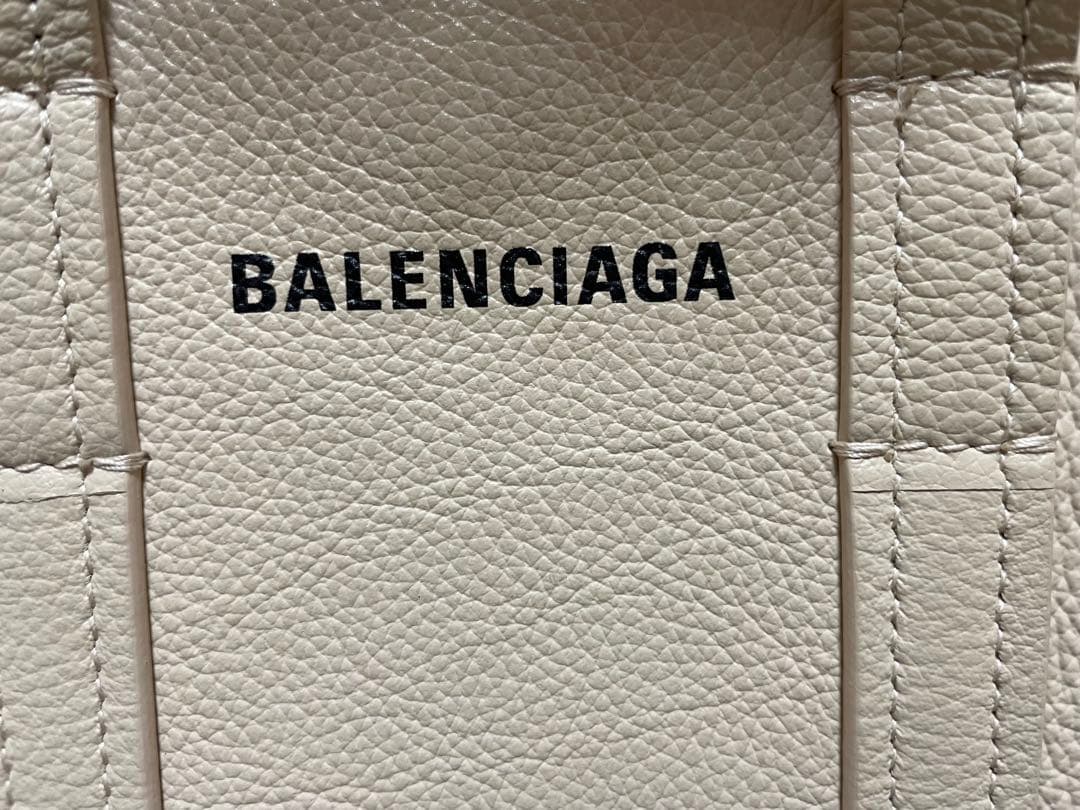 BALENCIAGA Beige Leather Handbag Shoulder Bag Authentic #QYFNYY