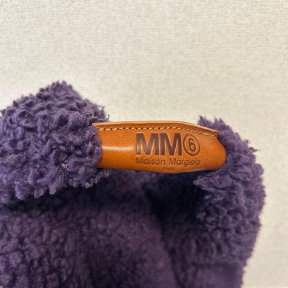 Maison Margiela Purple Faux Fur Handbag Used Mint #QY9VER