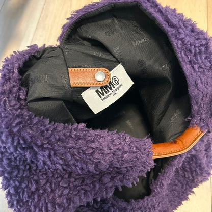 Maison Margiela Purple Faux Fur Handbag Used Mint #QY9VER