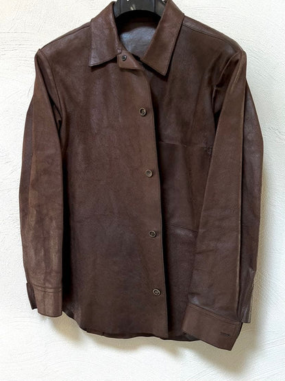 45rpm R Badou-R Shirt-like Leather Jacket #QYGB7V
