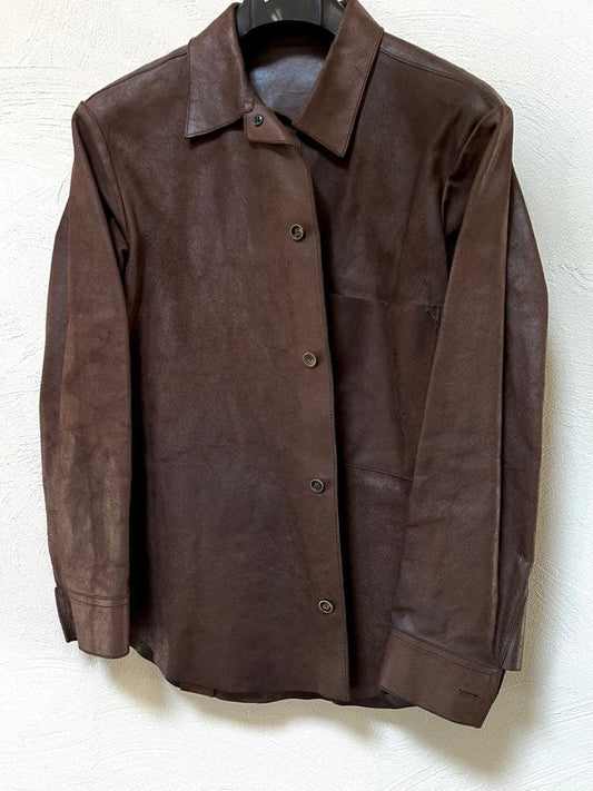 45rpm R Badou-R Shirt-like Leather Jacket #QYGB7V